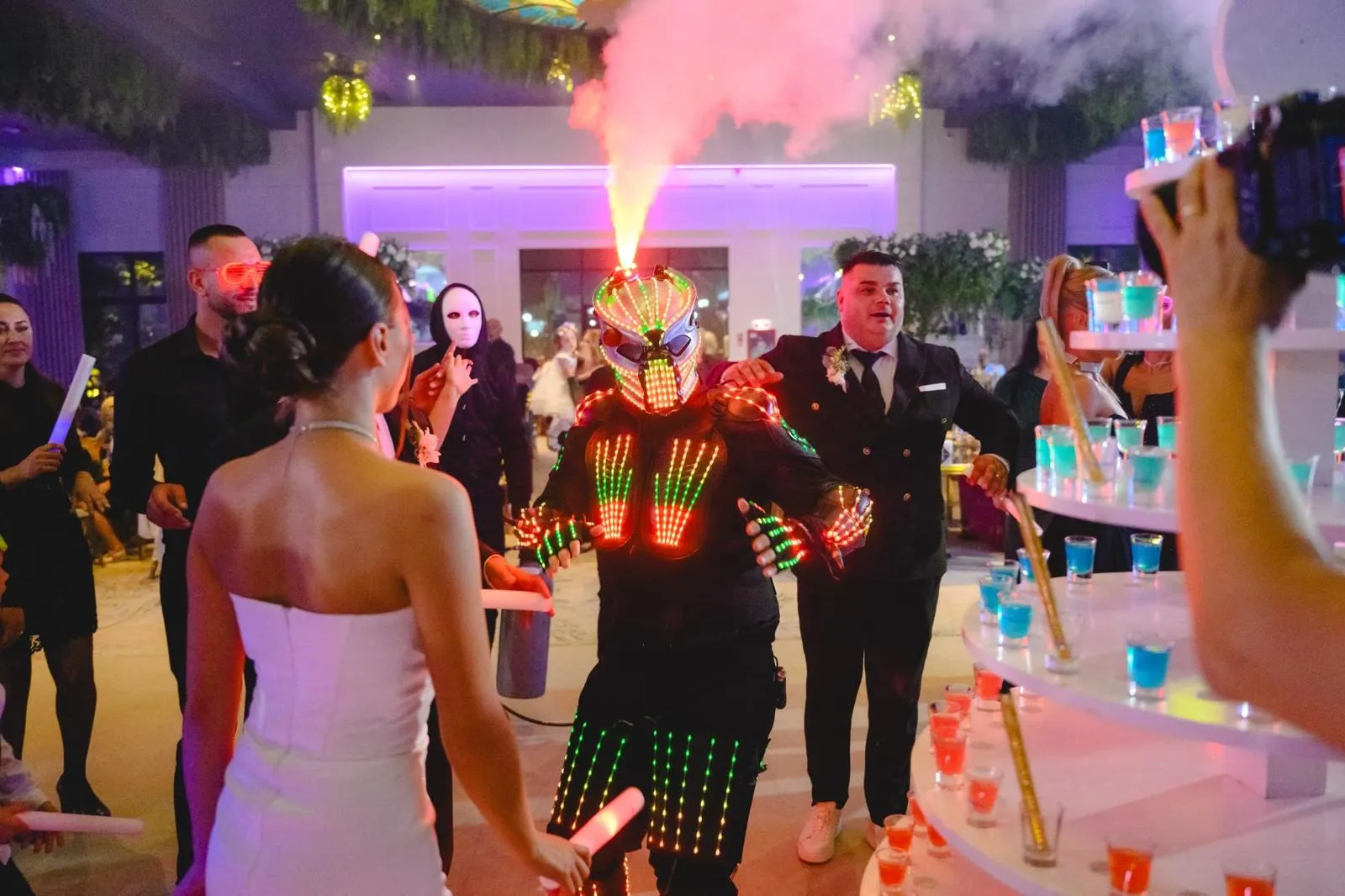 LED Robot la nunta
